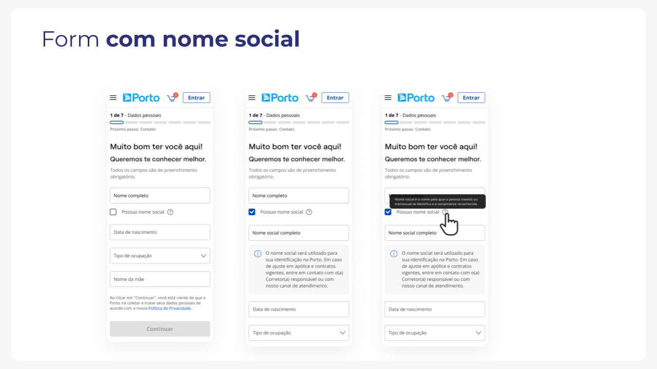Registro visual 8 do projeto Nome social